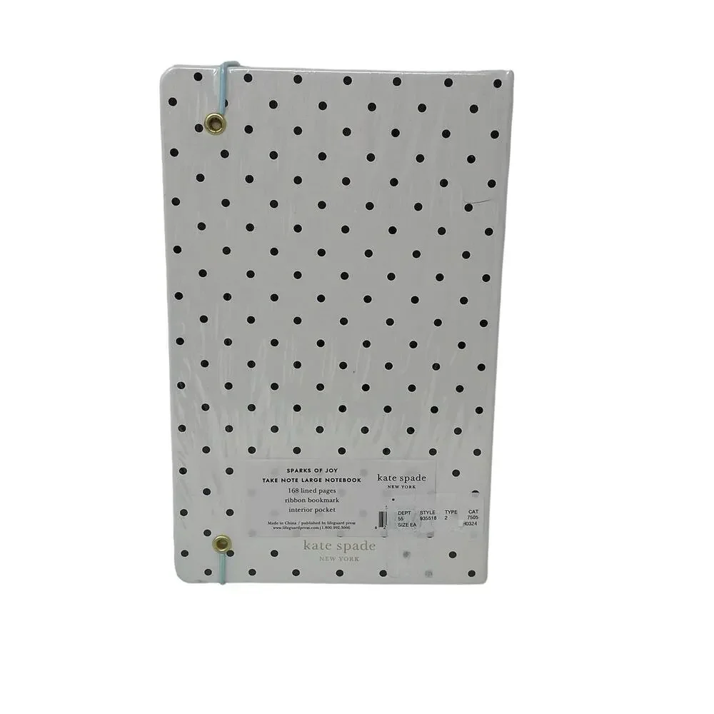 Kate Spade Sparks of Joy Letter G Polka‎ Dot Notebook Stationery